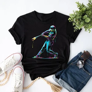 Baseball Player Drip Home Plate, Ice Cream Baseball Bat T-Shirt - Picture 1 of 21