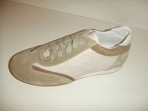 NINETTE IN BLUME MÄDCHEN SNEAKER AUS LEDER GR. EU35 BEIGE UND TAUPE - Bild 1 von 10