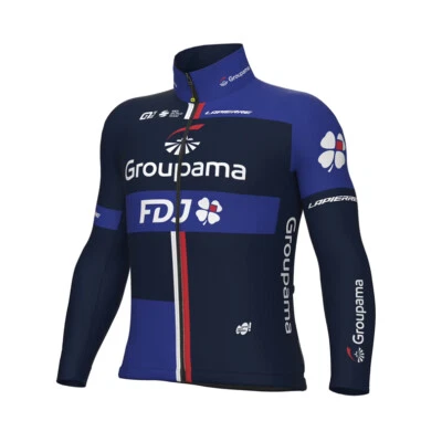 2024 男式 FDJ 热羊毛自行车队球衣骑行长袖球衣 — 第 1/4 张图片