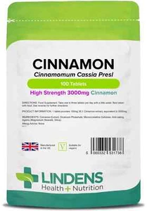 Cinnamon 3000mg 100 Tablets Lindens UK - Picture 1 of 6