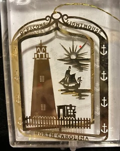 Nations Treasures State Ornament North Carolina 24k Gold Flashed Brass Christmas - Picture 1 of 1