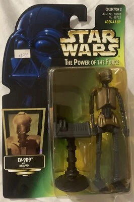 1997 Kenner Star Wars Power of the Force 2 EV-9D9 W/ Datapad Action Figure NOS - Image 1 of 2