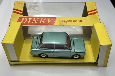 DINKY HILLMAN IMP VERDE METÁLICO Nº138 y CAJA DE EXPORTACIÓN VINTAGE FUNDIDO A PRESIÓN 1963-66 Foto 1 de 4