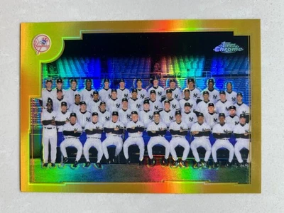 Tarjeta del equipo 2001 Topps cromada New York Yankees Gold Retrofractor SP! 🔥 Foto 1 de 2