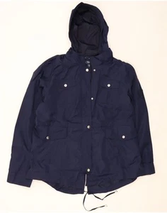 CHAPS Womens Hooded Rain Jacket UK 18 XL Navy Blue Polyester BE13 - Picture 1 of 3