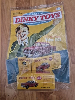 Classique DINKY Jouets Collection 184 Volvo 122S Voiture Rouge Deagostini + Mag - Photo 1/3