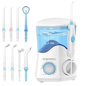 Water Dental Flosser for Teeth/Braces, Teeth Cleaner Pick 8 Jet Tips and 10 P... - Picture 1 of 12