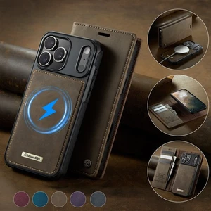 For iPhone 17/17 Pro/17 Pro Max/Air Removable Wallet Case Leather Flip Cover - Picture 1 of 22