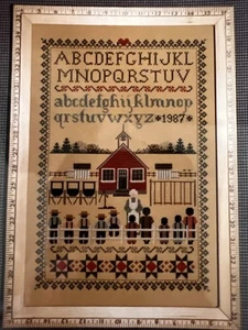 TOLD IN A GARDEN ‘SCHOOLHOUSE SAMPLER’ Cross Stitch Chart - Picture 1 of 5
