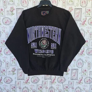 Suéter De Colección Galt Sand Northwestern University L Negro Hecho en EE. UU. 1996 Rose Bowl - Imagen 1 de 7