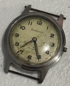 Vintage Rare Boulevard Incabloc Swiss WW2?Wristwatch for Parts/Repair - Picture 1 of 7