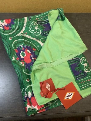 OILILY Green Pink Floral Scarf Multicolour Colorful Designer India NWT - Image 1 of 4
