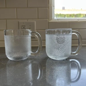 IIttala Krouvi 50 CL Textured Glass Beer Mug Stein Oiva Tokka Design Finland X2 - Picture 1 of 10