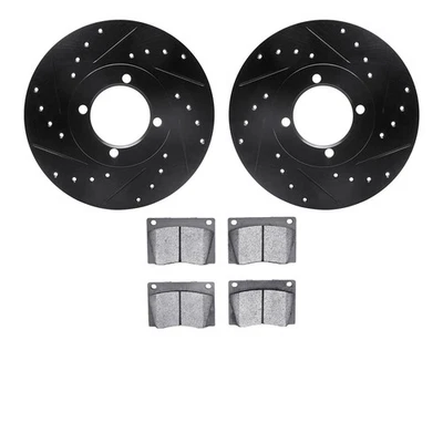 For Lotus Esprit 76-79 Drilled & Slotted Front Brake Kit w Optimum Pads Foto 1 de 3