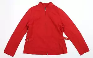 TCM Womens Red Jacket Size 16 Zip - Picture 1 of 12