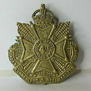 WW1 4th Battalion The Border Regiment Indian cast brass Cap badge 42 x 48 mm - Picture 1 of 3