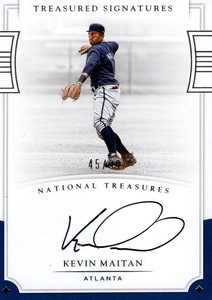 2017 Panini National Treasures Treasure Signature  Kevin Maitan Auto /99