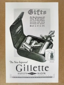 1923 Gillette Safety Razor Traveler Shaving Kit vintage print Ad - Picture 1 of 1