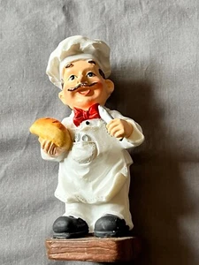 Ceramic Chef Hat Mustache Knife Bowtie Food Collectible Figurine NEW! - Picture 1 of 3