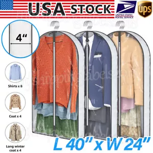 9 PIEZAS Bolso de Prenda Transparente Ropa Colgante Abrigo de Viaje Traje Vestido Almacenamiento Cubierta de Polvo - Imagen 1 de 12