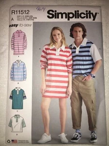 Camisas para adolescentes, señoritas y hombres Simplicity Pattern 9614 XXS-XXL NUEVAS - Imagen 1 de 2