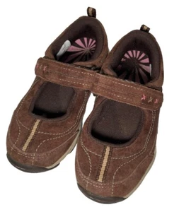 Stride Rite Girls Brown Leather/Suede Mary Jane Shoes Hook & Loop Size 10 m - Picture 1 of 8