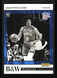 Jalen Williams 2022-23 Instant schwarz & weiß RC #BW-12 Oklahoma City Thunder - Bild 1 von 2