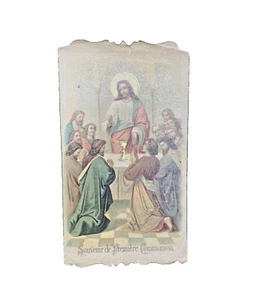 Image pieuse ancienne communion / année 1905 - Imagen 1 de 2