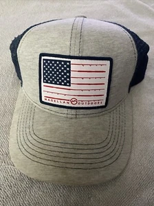 Magellan Outdoors USA Flag Mesh Snapback Hat Never Used! - Picture 1 of 6