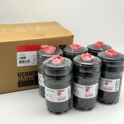 6X Fleetguard Fuel Filter FF63009 Replaces Cummins Engine Part 5303743 FF63054NN - Image 1 of 4