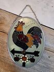 1999 Joan Baker Designs Handpainted Best Teacher Rooster Stained Glass...