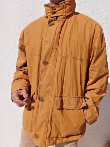 Cappotto uomo Burberry taglia 42 UK MARRONE CHIARO MARRONE spesso foderato cotone vintage prezzo consigliato £ 1950