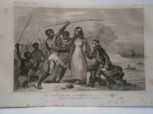 Gravur 19. Cook Reise: Junge Frau von Anamoaka die Insel der Freunde Chirurg - Bild 1 von 1