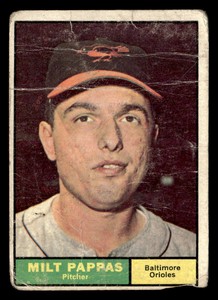 1961 Topps #295 Milt Pappas PR
