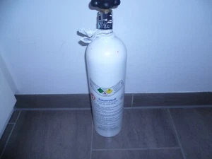 Sauerstoffflasche med. 2 l, gefüllt in Alu gebraucht - Bild 1 von 2
