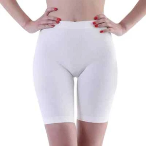 Pantalones cortos adelgazantes de algodón orgánico LYTESS talla S/M (8-14) blancos de control PVP £38 - Imagen 1 de 6