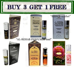 AL-REHAB OIL PERFUME ROLL-ON 6ML / ALCOHOL-FREE(BUY 3 GET 1 FREE)USA SELLER