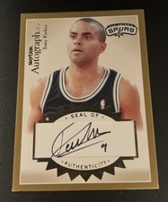 2003-04 Skybox Autographics Tony Parker Gold Auto Autograph #34/50 Spurs
