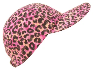"Leo de Janeiro" - PEQUEÑO - Gorra de béisbol con estampado de leopardo Rosa fuerte y negro - Imagen 1 de 7