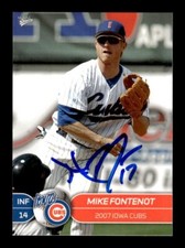 MIKE FONTENOT 2007 MULTIAD IOWA CUBS #7 ON-CARD AUTO
