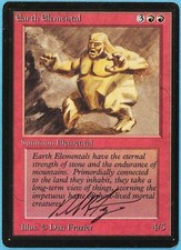 Earth Elemental Beta NM Red Uncommon Artist Signed MTG CARD (ID# s2274) ABUGames