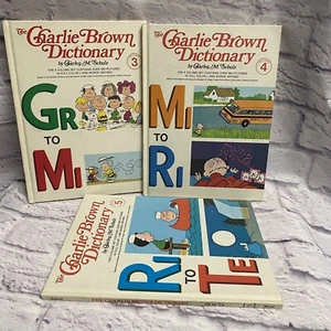 The Charlie Brown Dictionary Vol. 3, Vol. 4, Vol. 5-Vintage Books 1973 1st Print - Picture 1 of 9