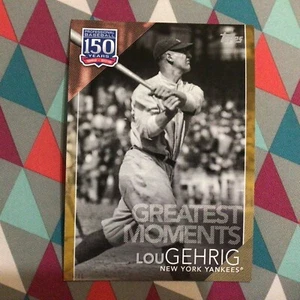 #41 Lou Gehrig HOF 5x7 - 05/10 made Gold 2019 Topps 150 Years Greatest Moments - Picture 1 of 2