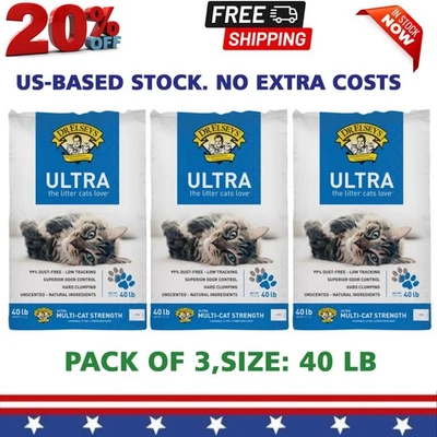 Ninhada de gato Dr. Elsey's Precious Cat ultra aglomerada argila multi-gato sem perfume baixa - Imagem 1 de 4