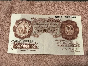 British Bank of England Ten Shilling Banknote - Picture 1 of 2