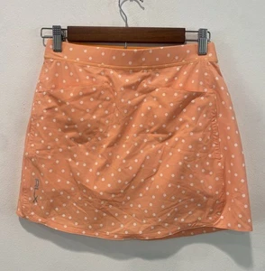 RLX Ralph Lauren Peach Polka Dot Performance Tennis Skort Golf skirt Sz XS - Picture 1 of 10