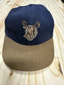 Cappello John Deere Vintage Swingster Buck Blu Marrone SnapBack Cappellino Papà - Foto 1 di 6
