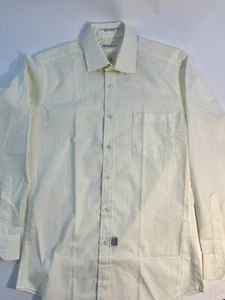 Yves Saint Laurent Off-White Striped Long Sleeve Button-Up 15/32-33 - Picture 1 of 12
