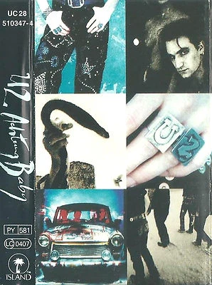 U2 ACHTUNG BABY CASSETTE ALBUM ALBUM ISLAND UC28 POP ROCK  1991 UK ISSUE  - Image 1 of 4