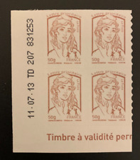 Coin daté France 2013 YT 855. Marianne de Ciappa. Autoadhésifs. TVP 50g